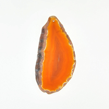 Зріз Агата, Червоно-коричневий, 72х36 мм (POD-032421)