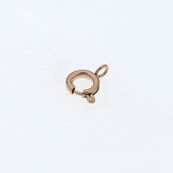 Замок-карабін круглий із нерж. сталі, 6 мм, Рожеве золото (STL-055603)