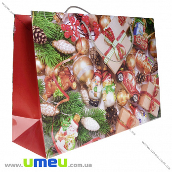 Подарочный пакет Новогодний, 46х32х15 см, 1 шт (UPK-035677)