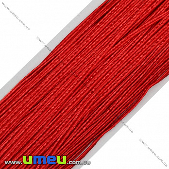 Сутажный шнур, 3 мм, Красный, 1 м (LEN-010500)
