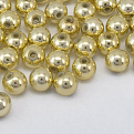 Бусины пластиковые Круглые, 8 мм, Золотистые (BUS-008186)