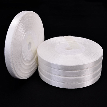 Атласна стрічка, 6 мм, Молочна (LEN-052809)