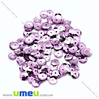 Пайетки Китай круглые граненые, 5 мм, Розовые бледные, 5 г (PAI-013157)