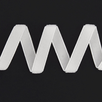 Стрічка оксамитова, 7 мм, Біла (LEN-013818)