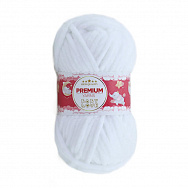 Пряжа Premium Yarn Baby Love 50 г, 60 м, Біла 301, 1 моток (YAR-052309)