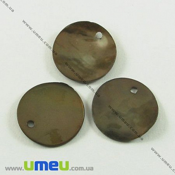 [Архів] Підвіска перламутрова, Коричнева, 15 мм (POD-001423)