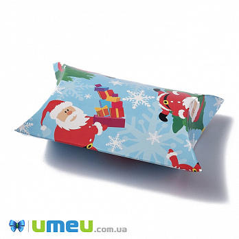 Сборная картонная коробочка, 9х7 см, Голубая, Дед Мороз, 1 шт (UPK-042926)