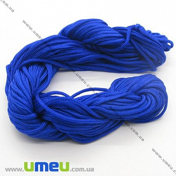 Нейлоновый шнур (для браслетов Шамбала), 1,5 мм, Синий, 1 моток (18 м) (LEN-005707)