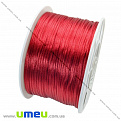 Атласный нейлоновый шнур, 1 мм, Красный, 1 м (LEN-012269)