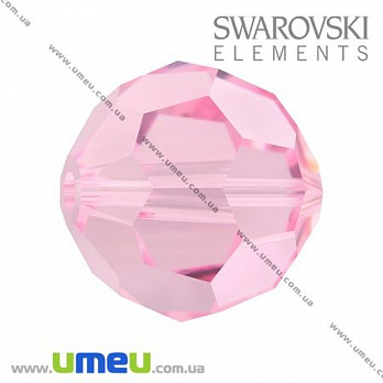 Бусина Swarovski 5000 Light Rose, 10 мм, Граненая круглая, 1 шт (BUS-009898)
