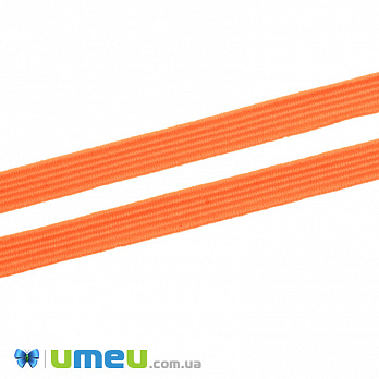 Резинка плоская 6 мм, Оранжевая яркая, 1 м (LEN-042595)