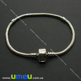 [Архів] Основа для браслета PANDORA зі стопером, Темне срібло, 20,5 cм (OSN-004165)