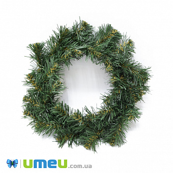 Різдвяний вінок, Зелений, 17,5 см (DEC-042868)