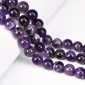 Намистини Аметист, Натур. камінь, 12 мм, Круглі (BUS-051820)