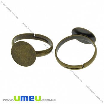 Кольцо с площадкой 12 мм, Античная бронза, 1 шт (OSN-019917)