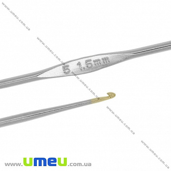 Крючок для вязания стальной Tulip (Япония), 1,5 мм, 1 шт (YAR-023457)