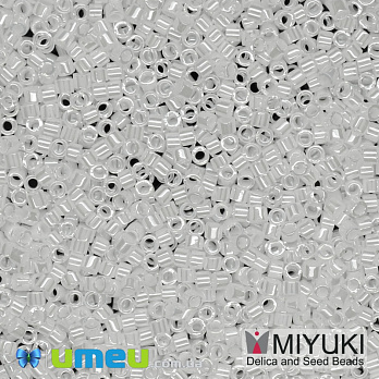 Бисер японский Miyuki Delica 11/0 DB201, Белый жемчужный, 3 г (BIS-038856)