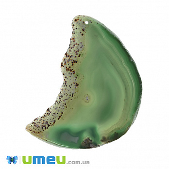 Зріз Агата, Зелений, 80х50 мм (POD-011993)