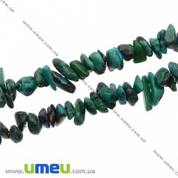 [Архів] Скол (крихта) натуральний камінь Бірюза непресована, 4-6 мм, (40-42 см) (BUS-008347)