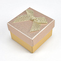 Коробочка Квадратная под колечко, 5х5х3,5 см, Золотистая (UPK-060586)