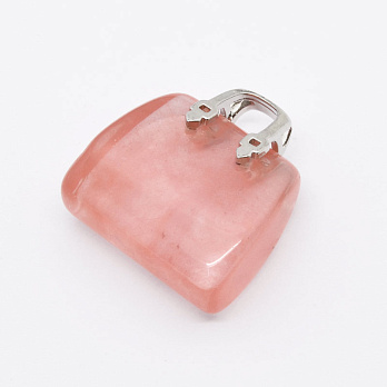 Підвіска Сумочка, Імітація натурального каменю, 26,5х25х11 мм (POD-054437)