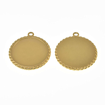 Основа круглая из нерж. стали, 33,5х30 мм, 24,5 мм, Покрытие 18 kt (STL-059503)