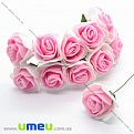 Роза латексная, 25 мм, Розово-белая, 1 шт (DIF-015469)