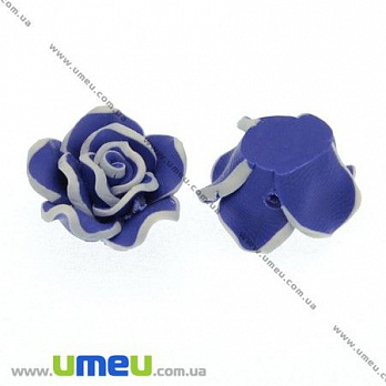 [Архив] Бусина FIMO Цветок, 15 мм, Синяя, 1 шт (BUS-007684)