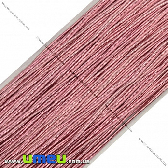 Сутажный шнур, 3 мм, Розовый, 1 м (LEN-011044)