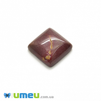 Кабошон нат. камінь Мукаіт, Квадратний, 14х14 мм (KAB-020576)