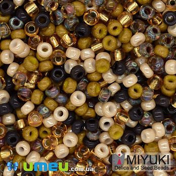 Бісер японський Miyuki круглий RR 8/0 №mix91, Бежевий (BIS-045928)