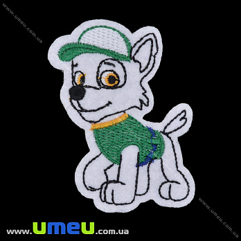 Термоаплікація дитяча Собачка, 8х5 см, Біла (APL-035167)