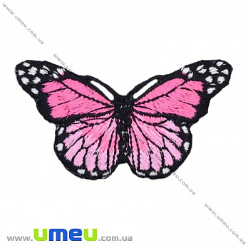 Термоаппликация Бабочка, 7,5х4,5 см, Розовая, 1 шт (APL-016373)