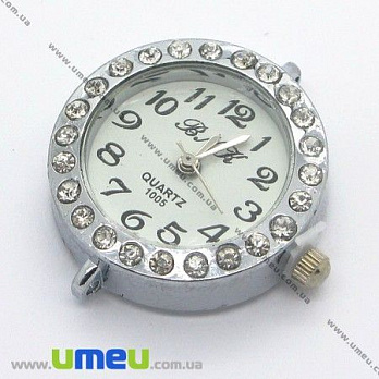 Часы для браслетов, Серебро, 30х25 мм, 1 шт (CLC-003996)
