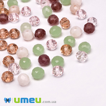 Бусины рондели, 4х3 мм, Микс (BUS-050927)