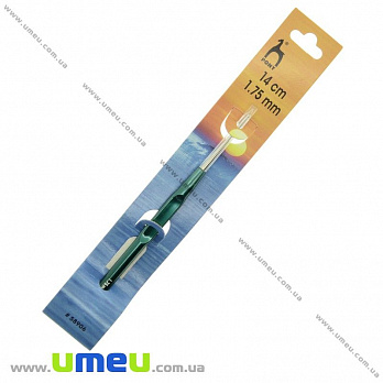 Крючок для вязания стальной с пластиковой ручкой Pony (Индия), 1,75 мм, 1 шт (YAR-024540)