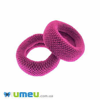 Резинка для волосся мікрофібра фактурна, 50 мм, Малинова (OSN-041726)