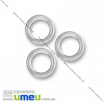 Соединительное колечко спаянное Серебро (925 проба), 6 мм, 1 шт (SER-009996)