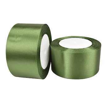 Атласна стрічка, 50 мм, Оливкова (LEN-061065)