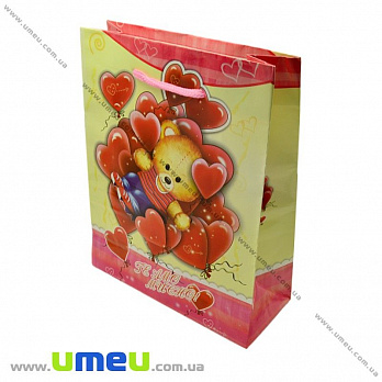Подарунковий пакет, 23х18х7,5 см, Ведмедики (UPK-019058)
