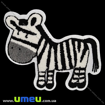 Термоаплікація Зебра, 19х16 см, Біла (APL-022374)