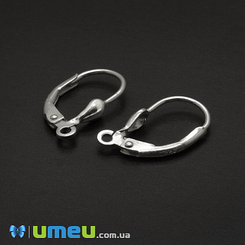 Швензи Срібло (925 проба) з французьким замком, 17х9 мм (SER-042143)