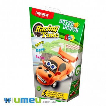 Маса для ліплення Paulinda Super Dough Racing time Машинка помаранчева (DIF-043529)