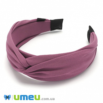 Обруч Чалма тканина, 42 мм, Бузковий (OSN-041216)