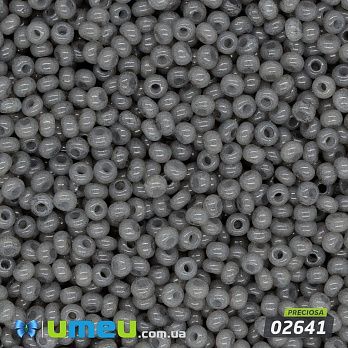 Бісер чеський №460/02641, Сірий, Алебастровий, 10/0 (BIS-043815)