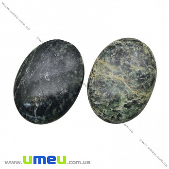 Кабошон нат. камінь Серпентин (Змійовик), Овал, 30х21 мм (KAB-028850)