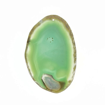Зріз Агату, Зелений, 68х45 мм (POD-022130)
