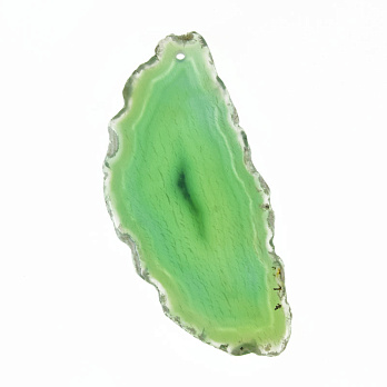 Зріз Агату, Зелений, 79х36 мм (POD-009333)