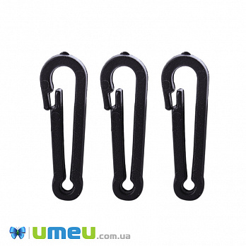 [Архів] Карабін пластиковий, 28х10 мм, Чорний (ZAM-045068)