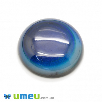 Кабошон нат. камінь Агат синій, Круглий, 20,3 мм (KAB-049996)